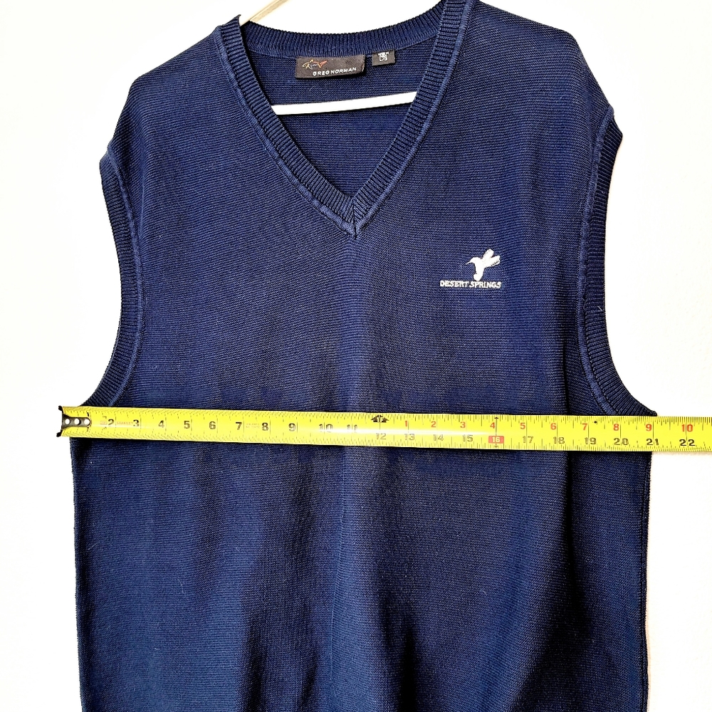 Greg Norman Blue Golf Sweater Vest Desert Springs Sleeveless Pullover Size L - Picture 4 of 7